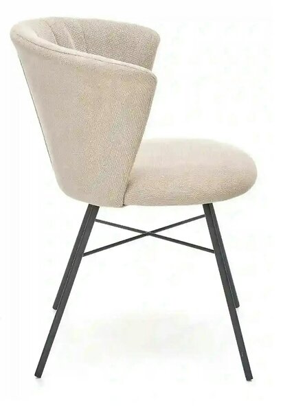 Scaun K459, bej/negru, stofa clasica/otel, 60x59x79 cm