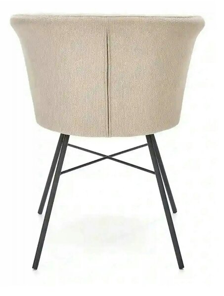 Scaun K459, bej/negru, stofa clasica/otel, 60x59x79 cm