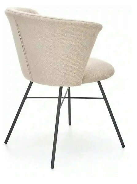 Scaun K459, bej/negru, stofa clasica/otel, 60x59x79 cm