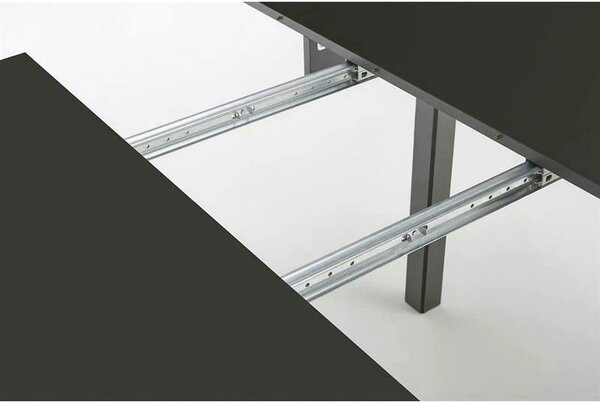 Masa extensibila RINGO, negru, PAL furniruit, 102/142x102x76 cm
