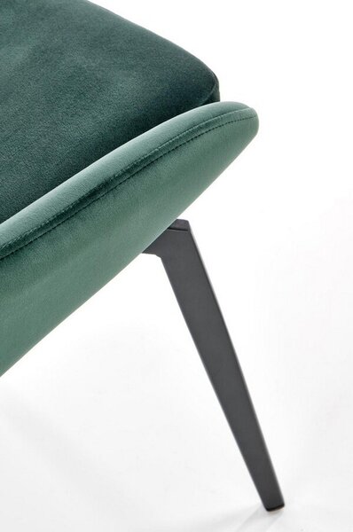 Scaun K479, verde/negru, stofa catifelata/metal, 49x60x91 cm