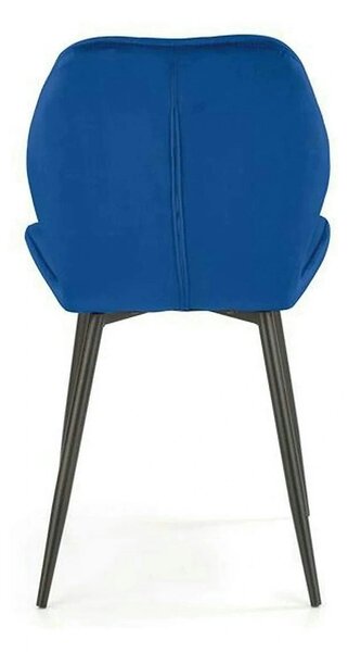 Scaun bucatarie material textil K453, albastru/negru, 48x53x86 cm