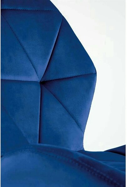 Scaun bucatarie material textil K453, albastru/negru, 48x53x86 cm