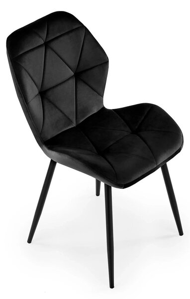 Scaun bucatarie material textil K453, negru, 48x53x86 cm