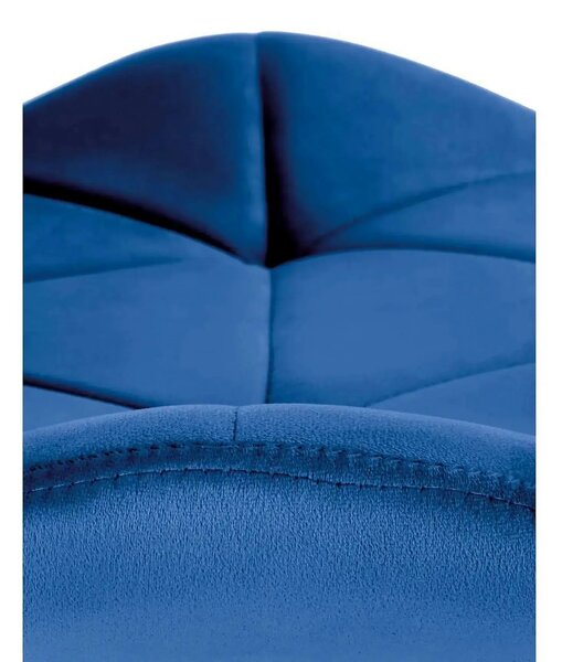 Scaun bucatarie material textil K453, albastru/negru, 48x53x86 cm