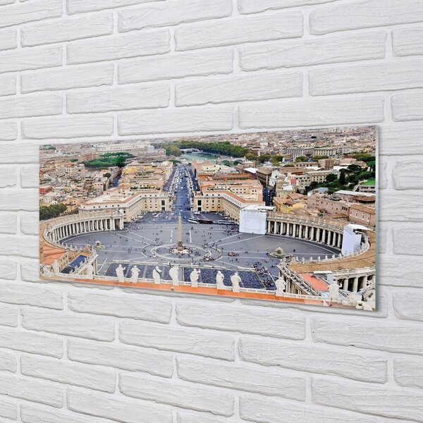 Tablouri pe sticlă Roma Vatican panoramă pătrat