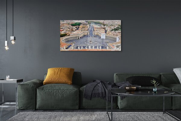 Tablouri pe sticlă Roma Vatican panoramă pătrat
