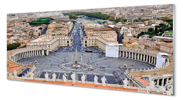 Tablouri pe sticlă Roma Vatican panoramă pătrat