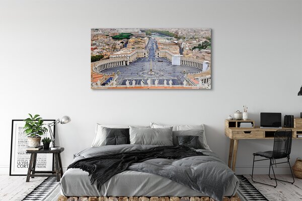 Tablouri pe sticlă Roma Vatican panoramă pătrat