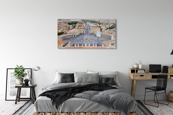 Tablouri pe sticlă Roma Vatican panoramă pătrat