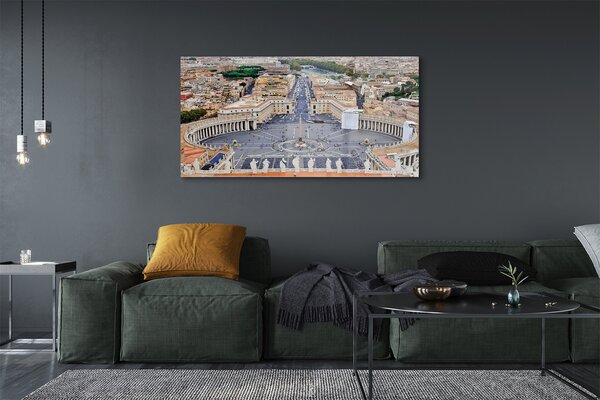 Tablouri pe sticlă Roma Vatican panoramă pătrat