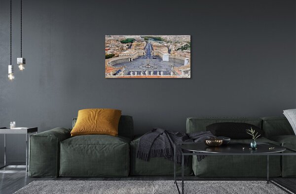 Tablouri pe sticlă Roma Vatican panoramă pătrat
