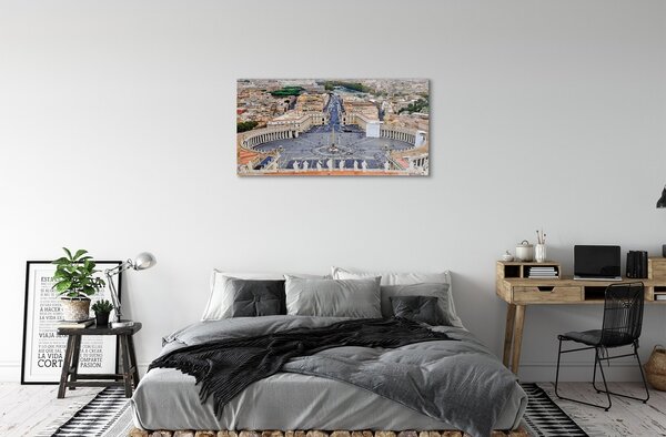 Tablouri pe sticlă Roma Vatican panoramă pătrat
