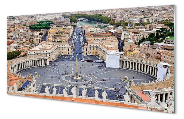 Tablouri pe sticlă Roma Vatican panoramă pătrat