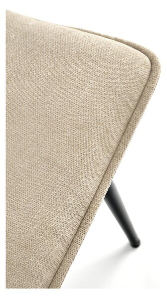 Scaun K493, bej/negru, stofa clasica/metal, 47x60x92 cm