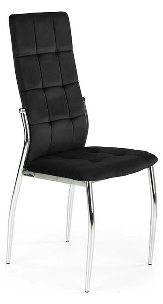 Scaun tapitat K416, negru, stofa catifelata, 43x54x101 cm