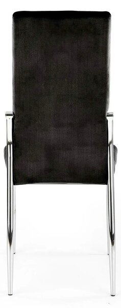 Scaun tapitat K416, negru, stofa catifelata, 43x54x101 cm