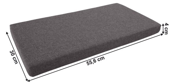 Perna BERGI NEW, gri, material textil, 55.6x30x4 cm