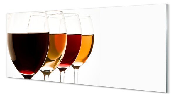 Tablouri pe sticlă pahare de vin