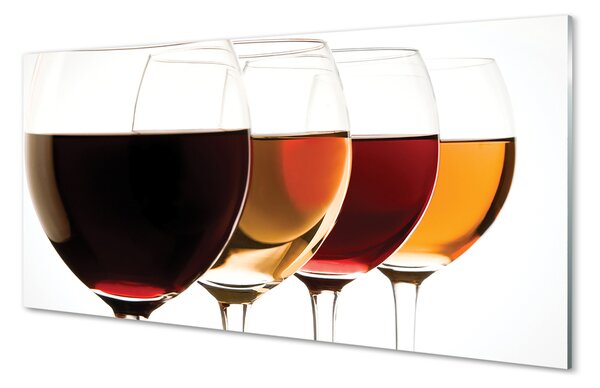 Tablouri pe sticlă pahare de vin