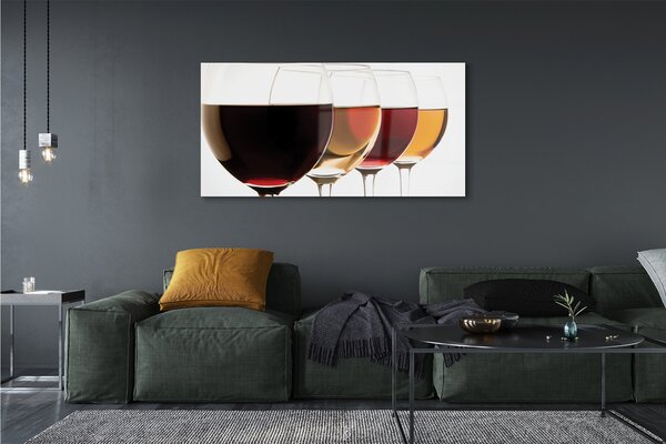 Tablouri pe sticlă pahare de vin