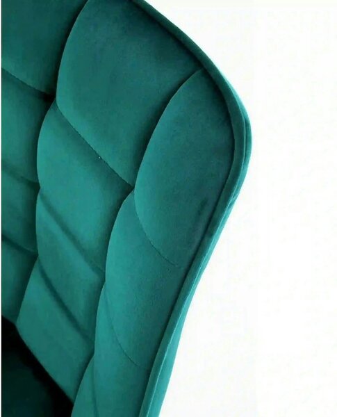 Scaun tapitat stofa K332, turcoaz/negru, 46x61x84 cm