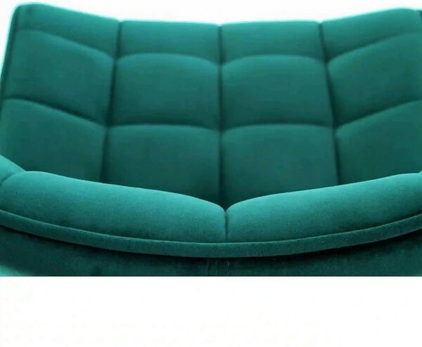 Scaun tapitat stofa K332, turcoaz/negru, 46x61x84 cm