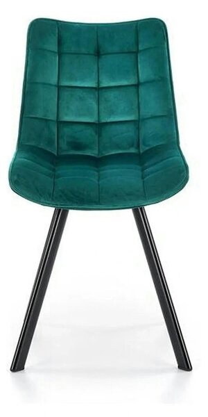 Scaun tapitat stofa K332, turcoaz/negru, 46x61x84 cm