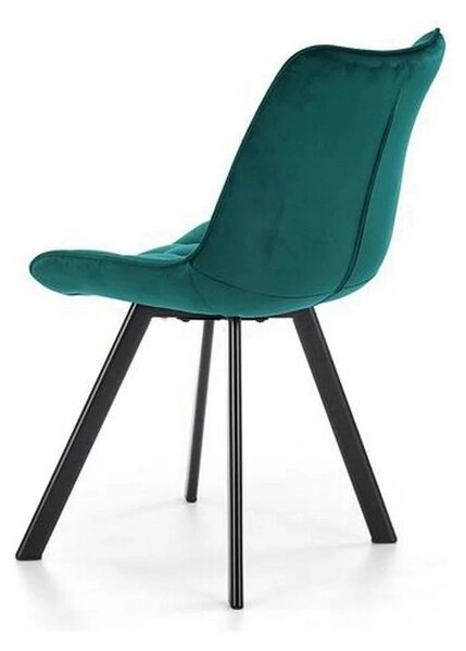 Scaun tapitat stofa K332, turcoaz/negru, 46x61x84 cm