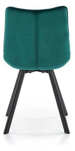 Scaun tapitat stofa K332, turcoaz/negru, 46x61x84 cm