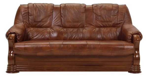 Canapea living piele naturala PARMA, maro, 195x96x95 cm