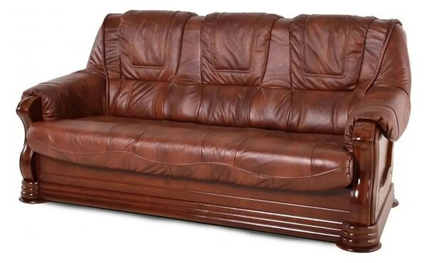 Canapea living piele naturala PARMA, maro, 195x96x95 cm