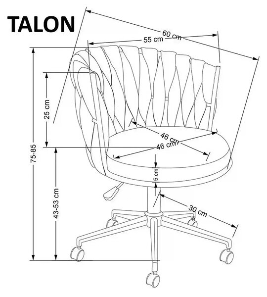 Scaun TALON, bej deschis, stofa, 55x60x75 cm