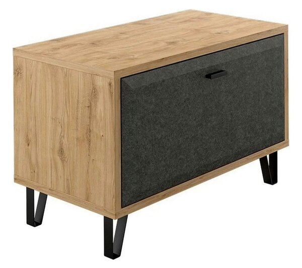 Pantofar GRACE, stejar/gri antracit, PAL laminat, 79x42x51 cm