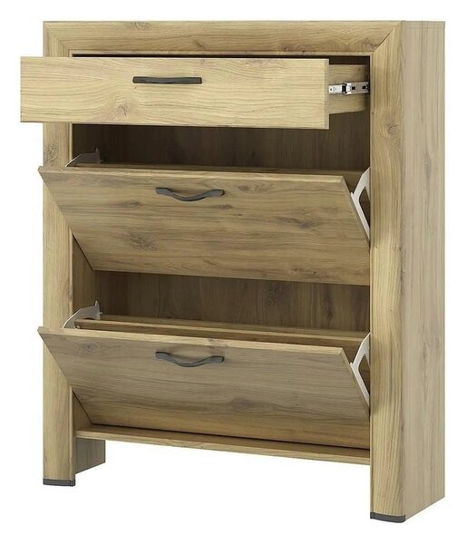 Pantofar SAPORI, stejar navarra, PAL laminat, 93x29x112 cm