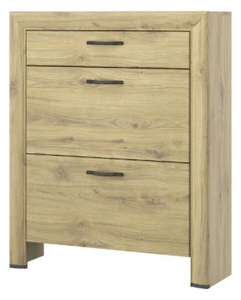 Pantofar SAPORI, stejar navarra, PAL laminat, 93x29x112 cm