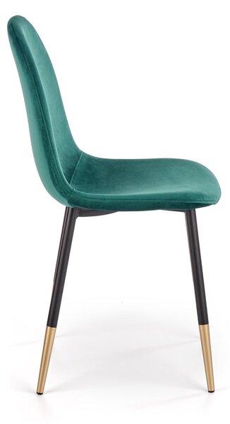 Scaun tapitat K379, verde, 45x48x88 cm