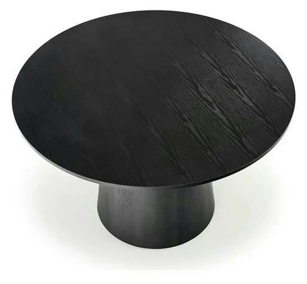 Masa de bucatarie rotunda GINTER, negru, 120x120x77 cm