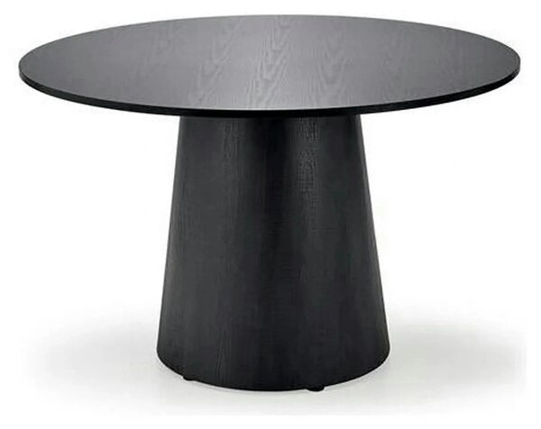 Masa de bucatarie rotunda GINTER, negru, 120x120x77 cm