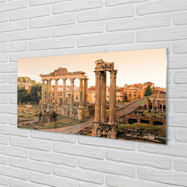 Tablouri pe sticlă Roma Forumul Roman Sunrise