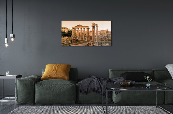 Tablouri pe sticlă Roma Forumul Roman Sunrise