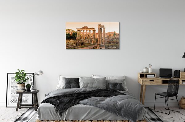 Tablouri pe sticlă Roma Forumul Roman Sunrise