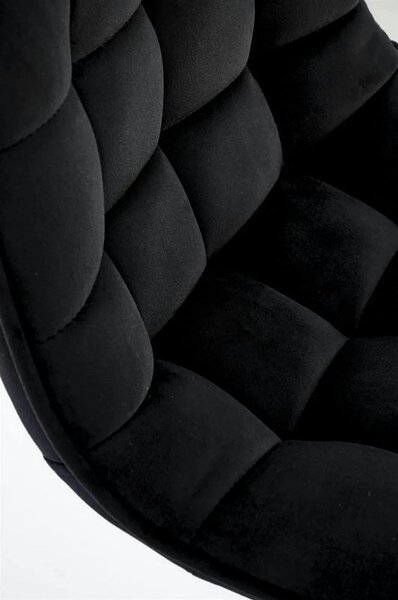 Scaun de bar auriu H120, stofa catifelata/otel, 43x44x84/106 cm