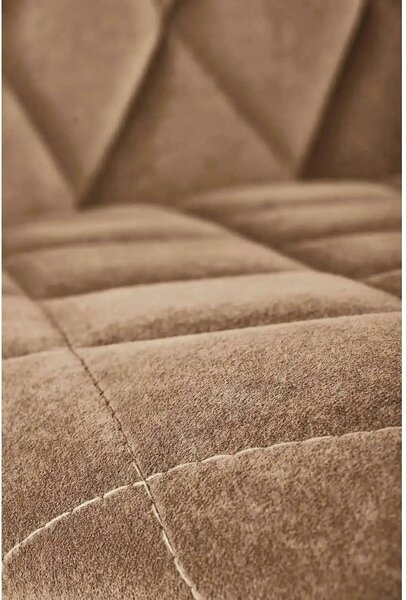 Scaun tapitat K450, bej, stofa catifelata, 44x58x85 cm