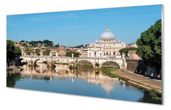 Tablouri pe sticlă poduri River Roma