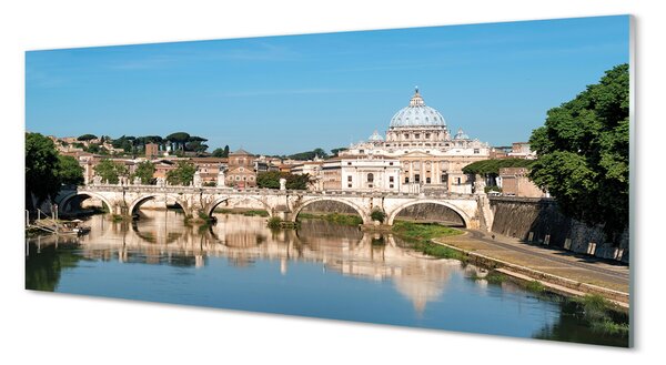 Tablouri pe sticlă poduri River Roma