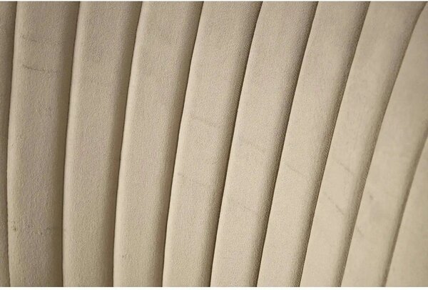 Scaun tapitat K499, bej/auriu, stofa catifelata, 47x56x85 cm