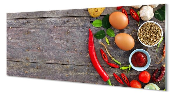 Tablouri pe sticlă Pepper frunze de ouă