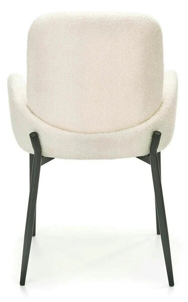 Scaun K477, crem/negru, stofa/metal, 58x58x89 cm