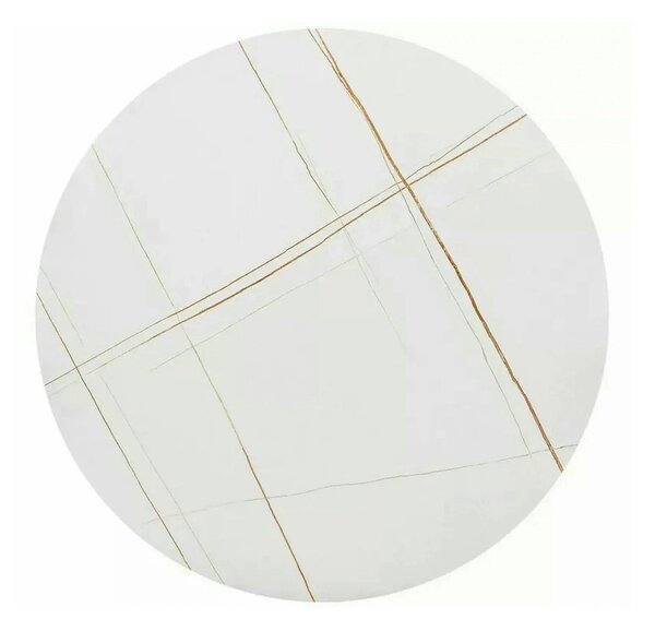 Set 2 masute cafea FERRANTE B, alb/negru, ceramica/metal